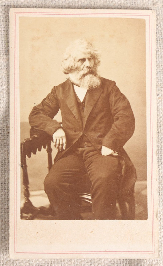 Lot 085 - Antique Carte De Visite C.D.V.. Photograph Of Evangelinus Apostolides Sophocles, Professor Of Greek At Harvard University, Photographed By Warren, Lowell, Massachusetts