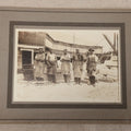 Lot 098 - Antique Board-Mounted Occupational Photograph Of Five Quarry Workers In Aprons, Inscribed Concord, New Hampshire Quarry