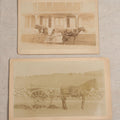 Lot 101 - Pair Of Antique Board-Mounted Photographs Of Horse-Drawn Vehicles, Cabinet Card And Boudoir-Size Card Formats