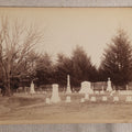 Lot 105 - Antique Boudoir-Size Cabinet Card Photograph Of A Cemetery, Pencil-Noted "Hanover," Possibly New Hampshire Or Massachusetts