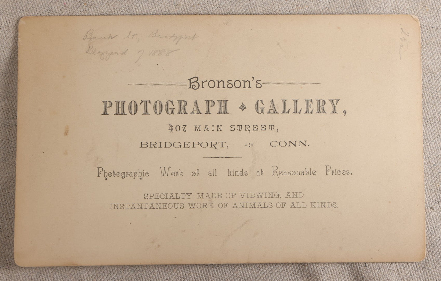 Lot 107 - Pair Of Antique Cabinet Card Photographs Of Bridgeport, Connecticut Streets During The Great Blizzard Of 1888, Including Bank Street, Photographed By Bronson's Photograph Gallery