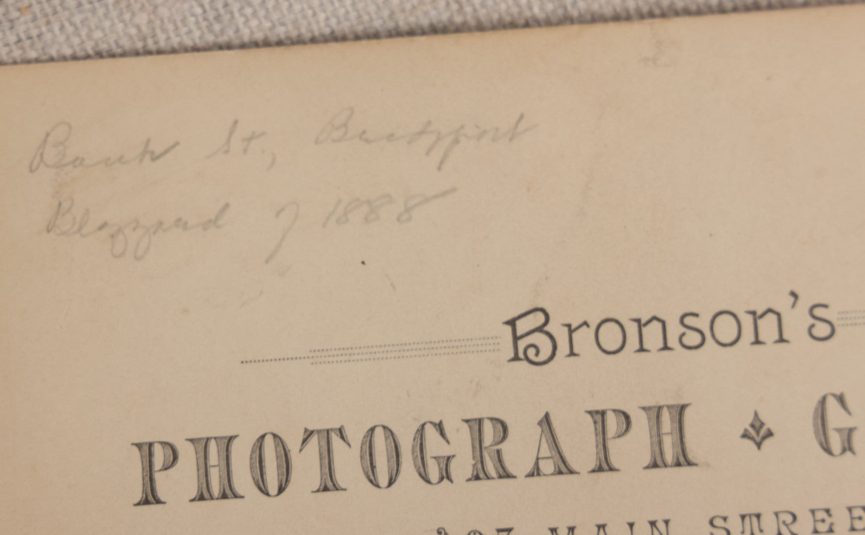 Lot 107 - Pair Of Antique Cabinet Card Photographs Of Bridgeport, Connecticut Streets During The Great Blizzard Of 1888, Including Bank Street, Photographed By Bronson's Photograph Gallery