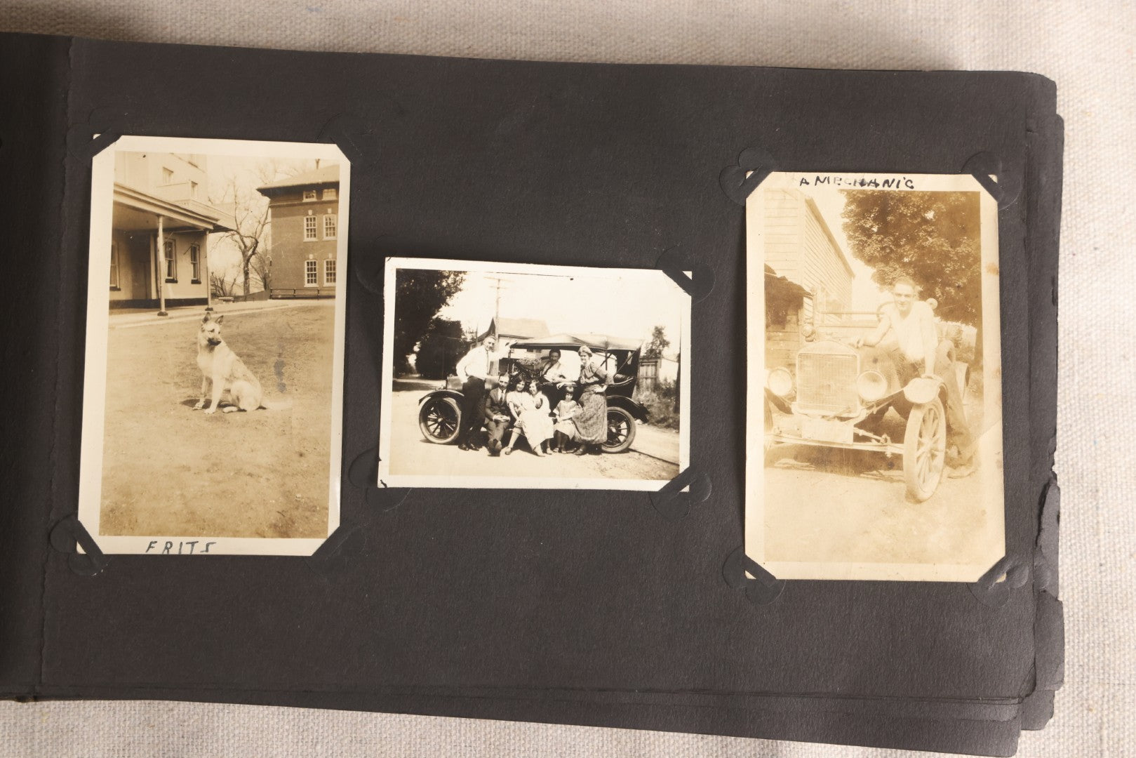Lot 108 - Antique Snapshot Photo Album Containing 75+ Snapshot Photographs, West Point Military Academy Student And Family, Boxing, Marine Baseball Team, Guard Mount, Thayer Hall, Circa 1924