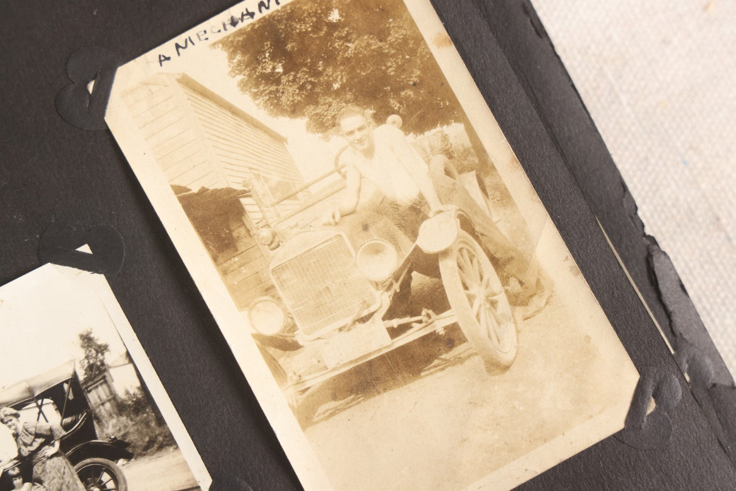 Lot 108 - Antique Snapshot Photo Album Containing 75+ Snapshot Photographs, West Point Military Academy Student And Family, Boxing, Marine Baseball Team, Guard Mount, Thayer Hall, Circa 1924