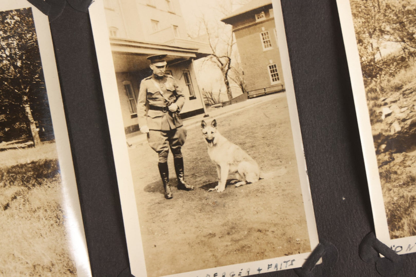 Lot 108 - Antique Snapshot Photo Album Containing 75+ Snapshot Photographs, West Point Military Academy Student And Family, Boxing, Marine Baseball Team, Guard Mount, Thayer Hall, Circa 1924