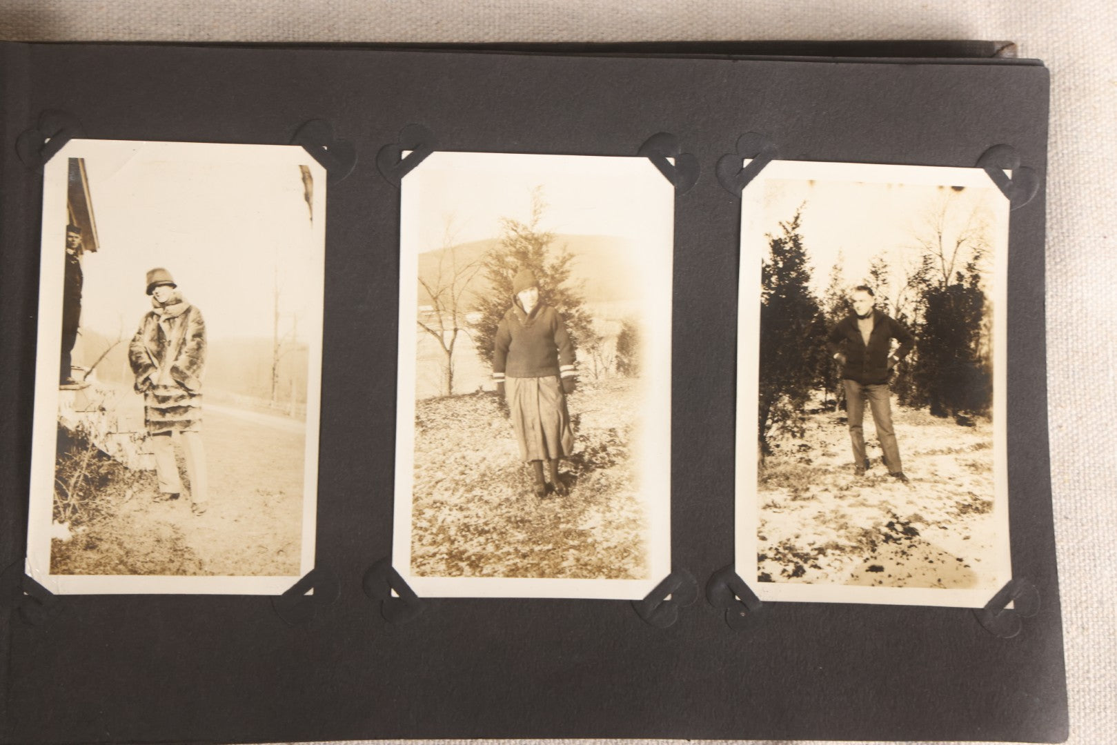 Lot 108 - Antique Snapshot Photo Album Containing 75+ Snapshot Photographs, West Point Military Academy Student And Family, Boxing, Marine Baseball Team, Guard Mount, Thayer Hall, Circa 1924