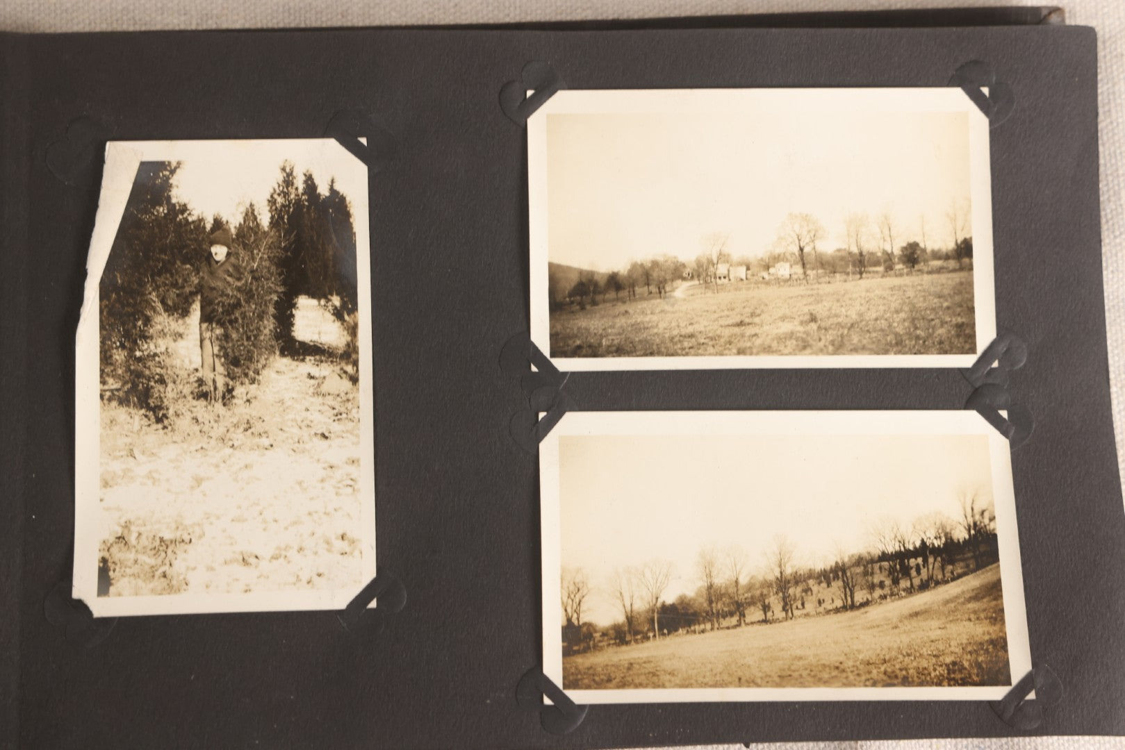 Lot 108 - Antique Snapshot Photo Album Containing 75+ Snapshot Photographs, West Point Military Academy Student And Family, Boxing, Marine Baseball Team, Guard Mount, Thayer Hall, Circa 1924