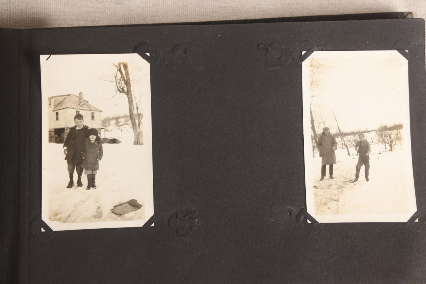 Lot 108 - Antique Snapshot Photo Album Containing 75+ Snapshot Photographs, West Point Military Academy Student And Family, Boxing, Marine Baseball Team, Guard Mount, Thayer Hall, Circa 1924