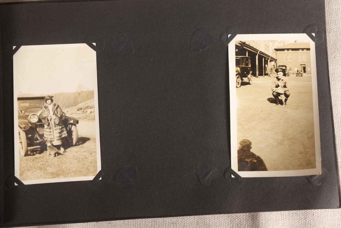 Lot 108 - Antique Snapshot Photo Album Containing 75+ Snapshot Photographs, West Point Military Academy Student And Family, Boxing, Marine Baseball Team, Guard Mount, Thayer Hall, Circa 1924