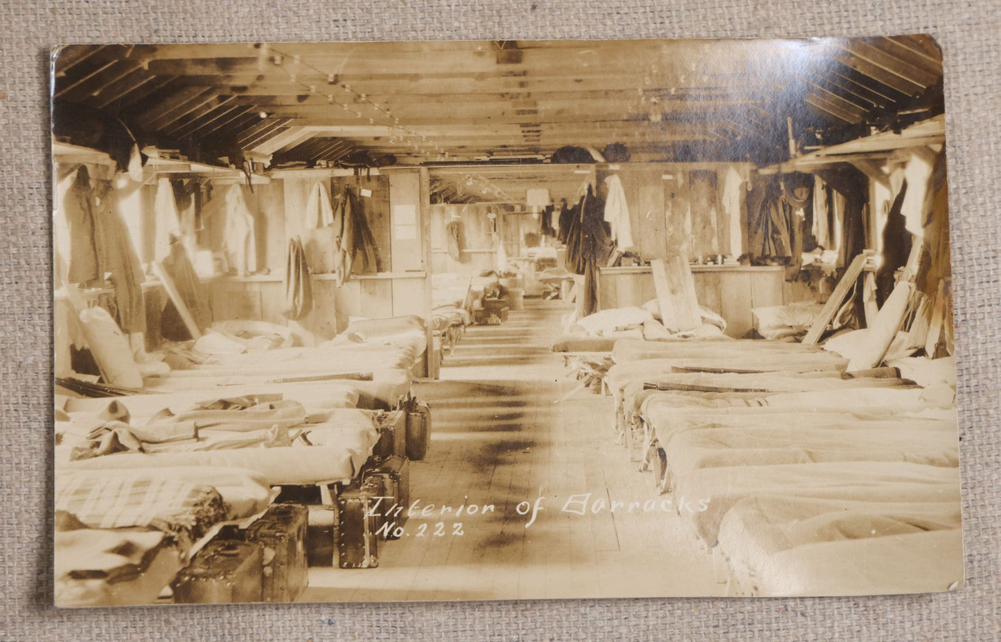 Lot 111 - Grouping Of 25 World War I Era Postcards, Mostly R.P.P.C.., From George F.A. Mulcahy, Including Training Scenes At Plattsburgh And Camp Devens, Barracks Interior, Rifle Training, Map Reading, And Marching