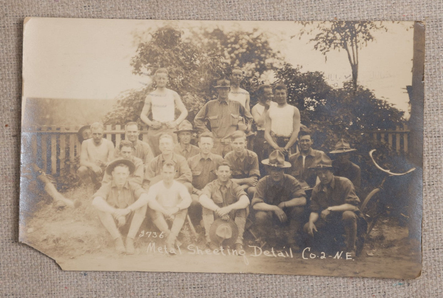 Lot 111 - Grouping Of 25 World War I Era Postcards, Mostly R.P.P.C.., From George F.A. Mulcahy, Including Training Scenes At Plattsburgh And Camp Devens, Barracks Interior, Rifle Training, Map Reading, And Marching