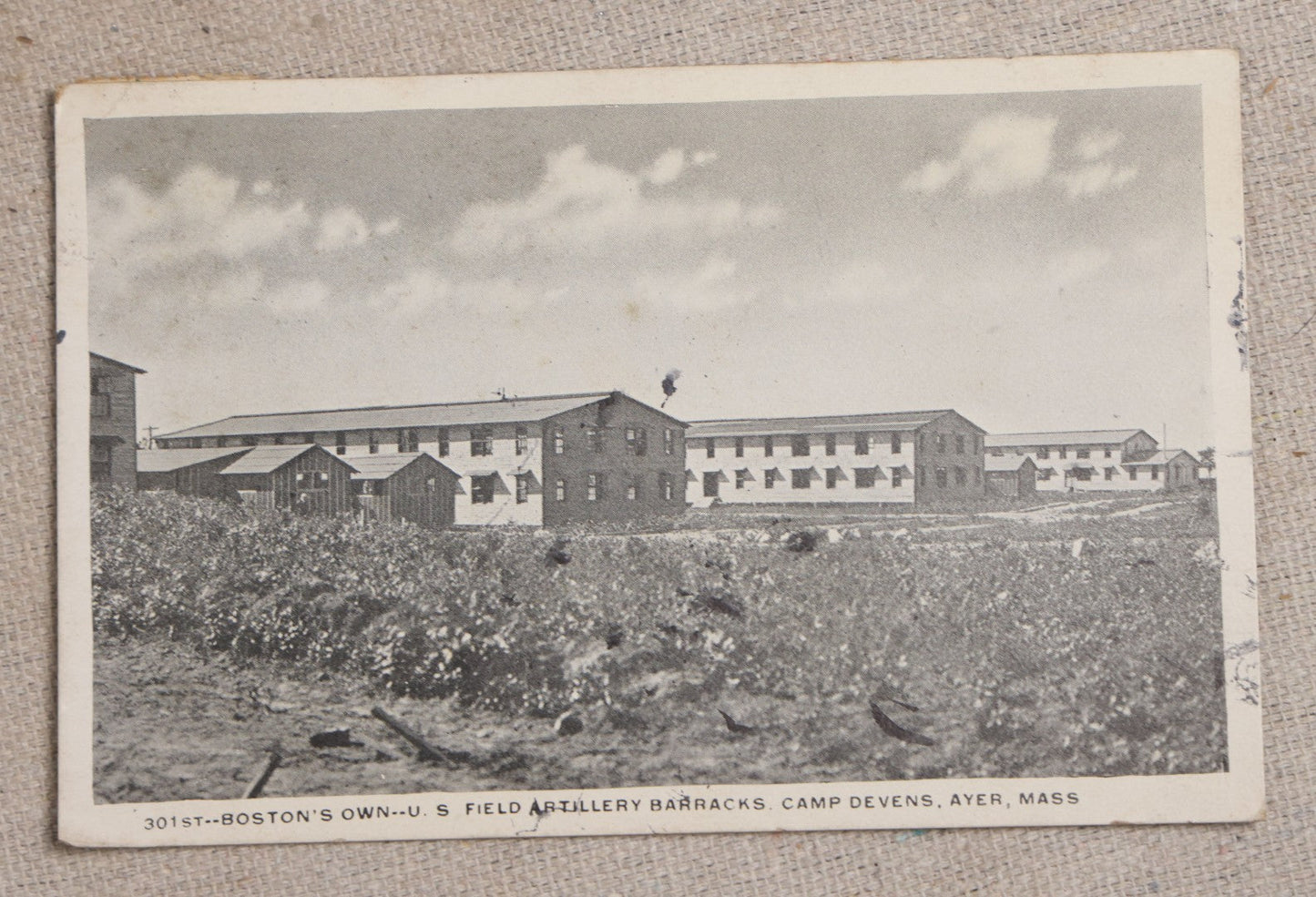 Lot 111 - Grouping Of 25 World War I Era Postcards, Mostly R.P.P.C.., From George F.A. Mulcahy, Including Training Scenes At Plattsburgh And Camp Devens, Barracks Interior, Rifle Training, Map Reading, And Marching
