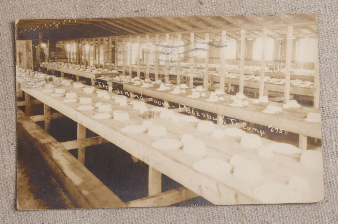 Lot 111 - Grouping Of 25 World War I Era Postcards, Mostly R.P.P.C.., From George F.A. Mulcahy, Including Training Scenes At Plattsburgh And Camp Devens, Barracks Interior, Rifle Training, Map Reading, And Marching