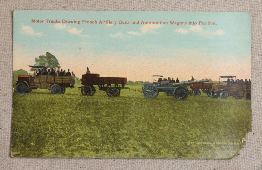Lot 111 - Grouping Of 25 World War I Era Postcards, Mostly R.P.P.C.., From George F.A. Mulcahy, Including Training Scenes At Plattsburgh And Camp Devens, Barracks Interior, Rifle Training, Map Reading, And Marching