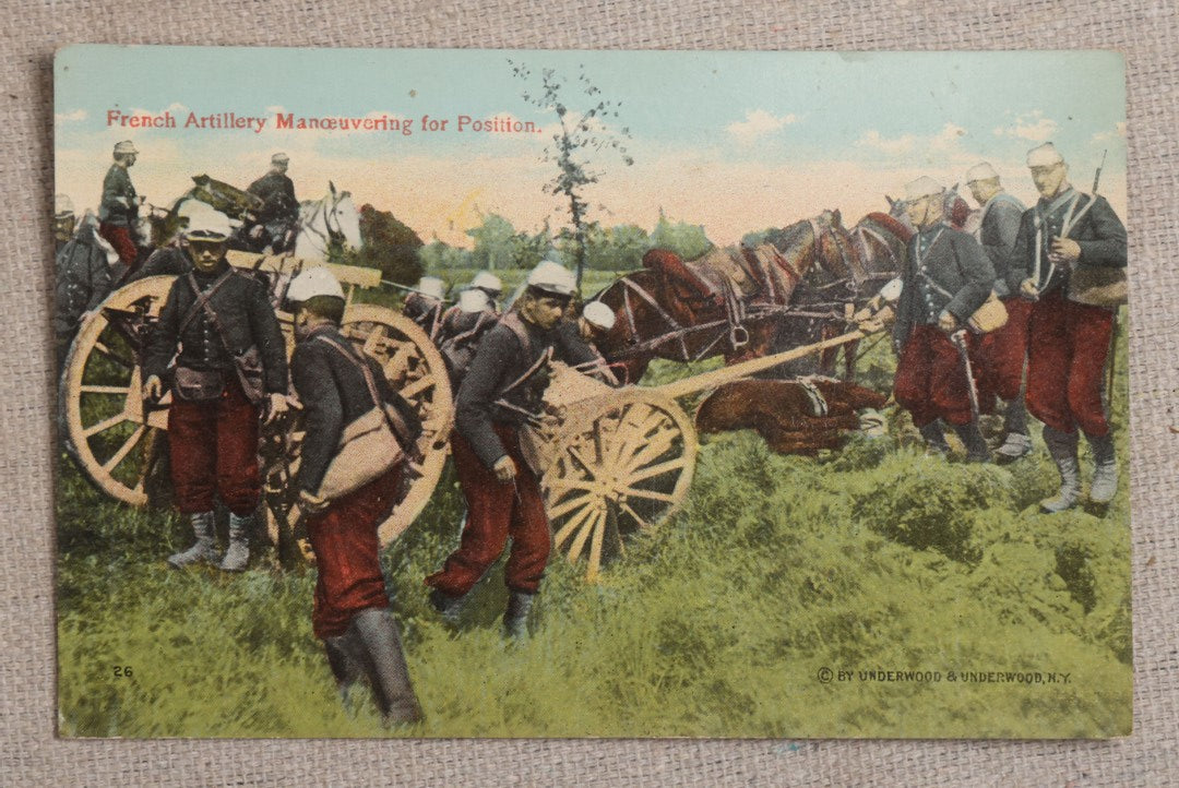 Lot 111 - Grouping Of 25 World War I Era Postcards, Mostly R.P.P.C.., From George F.A. Mulcahy, Including Training Scenes At Plattsburgh And Camp Devens, Barracks Interior, Rifle Training, Map Reading, And Marching