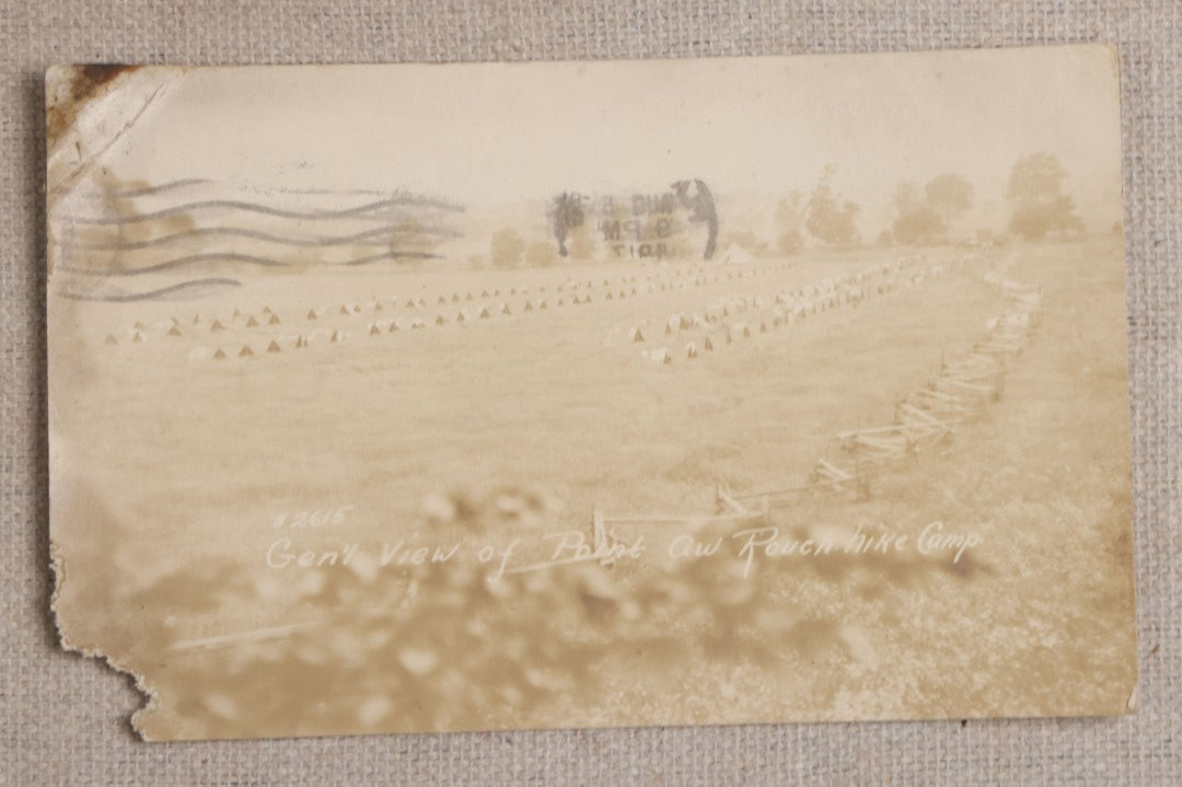 Lot 111 - Grouping Of 25 World War I Era Postcards, Mostly R.P.P.C.., From George F.A. Mulcahy, Including Training Scenes At Plattsburgh And Camp Devens, Barracks Interior, Rifle Training, Map Reading, And Marching