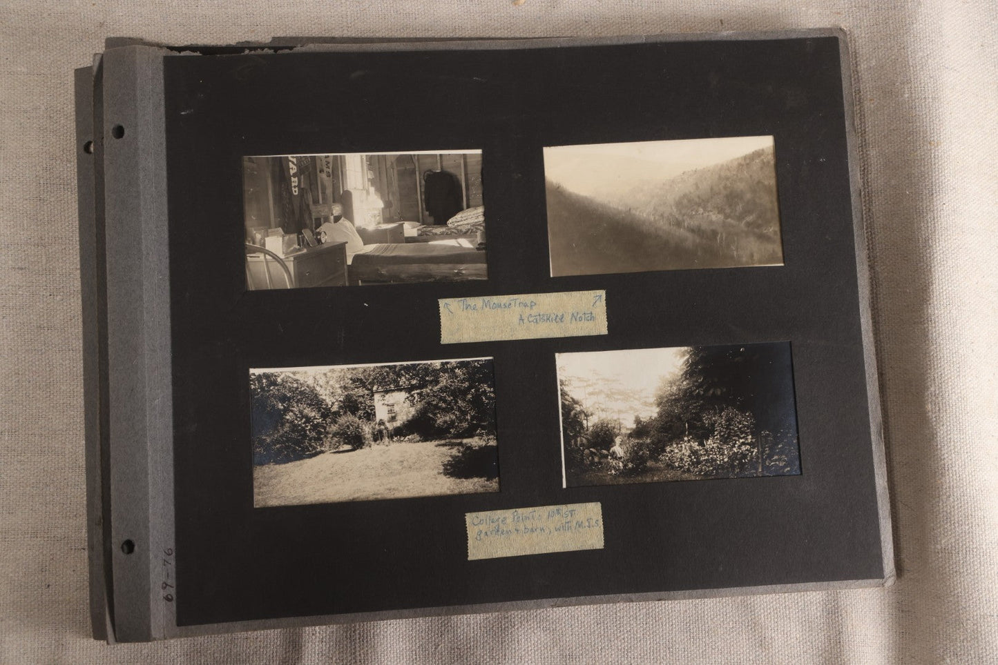 Lot 112 - Grouping Of 45+ Antique Snapshot Photographs On Loose Album Pages, Circa 1915, Dr. Brown's Adirondack Camp At Lake George, Sag Harbor, Quogue Pond, And Marlboro, New York