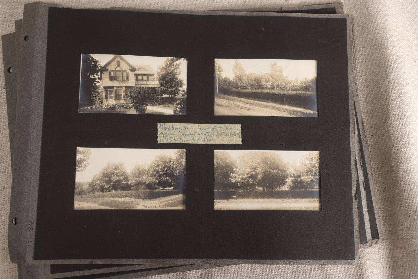 Lot 112 - Grouping Of 45+ Antique Snapshot Photographs On Loose Album Pages, Circa 1915, Dr. Brown's Adirondack Camp At Lake George, Sag Harbor, Quogue Pond, And Marlboro, New York