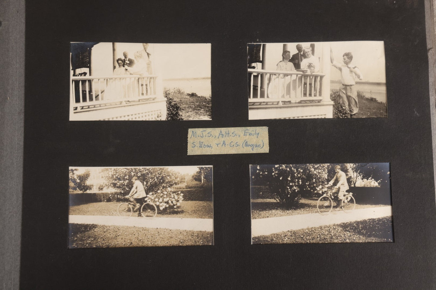 Lot 112 - Grouping Of 45+ Antique Snapshot Photographs On Loose Album Pages, Circa 1915, Dr. Brown's Adirondack Camp At Lake George, Sag Harbor, Quogue Pond, And Marlboro, New York