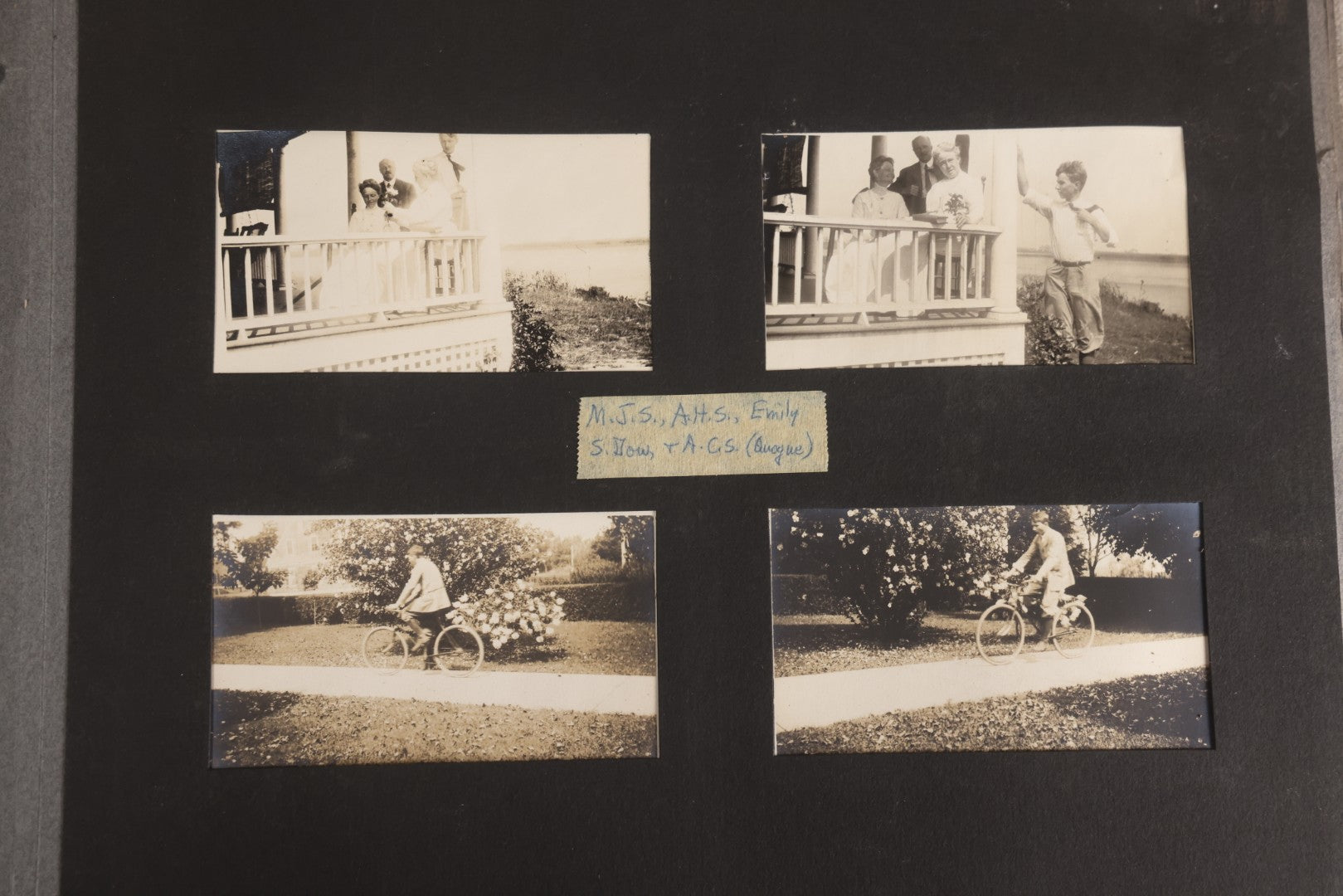 Lot 112 - Grouping Of 45+ Antique Snapshot Photographs On Loose Album Pages, Circa 1915, Dr. Brown's Adirondack Camp At Lake George, Sag Harbor, Quogue Pond, And Marlboro, New York