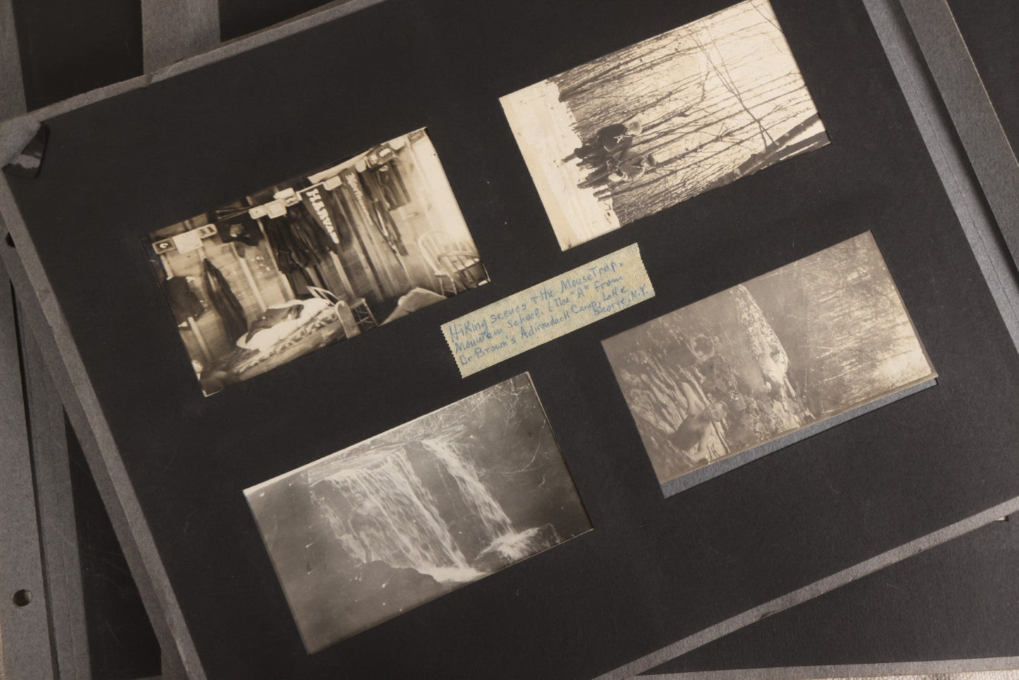 Lot 112 - Grouping Of 45+ Antique Snapshot Photographs On Loose Album Pages, Circa 1915, Dr. Brown's Adirondack Camp At Lake George, Sag Harbor, Quogue Pond, And Marlboro, New York