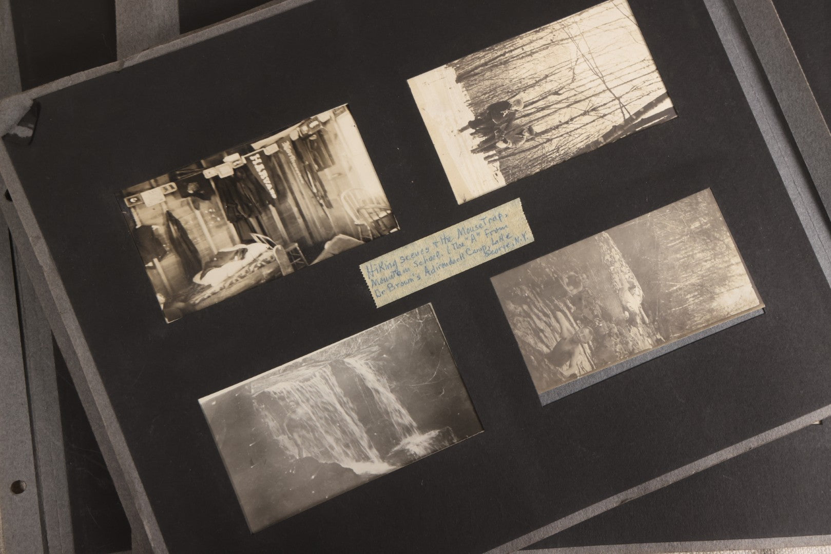 Lot 112 - Grouping Of 45+ Antique Snapshot Photographs On Loose Album Pages, Circa 1915, Dr. Brown's Adirondack Camp At Lake George, Sag Harbor, Quogue Pond, And Marlboro, New York