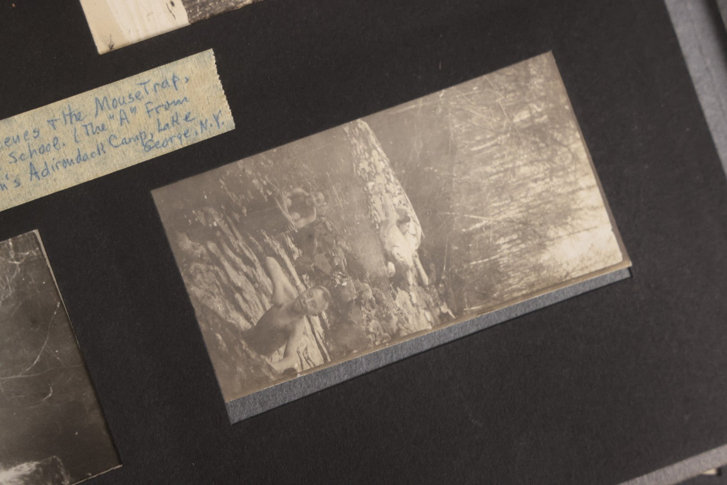 Lot 112 - Grouping Of 45+ Antique Snapshot Photographs On Loose Album Pages, Circa 1915, Dr. Brown's Adirondack Camp At Lake George, Sag Harbor, Quogue Pond, And Marlboro, New York