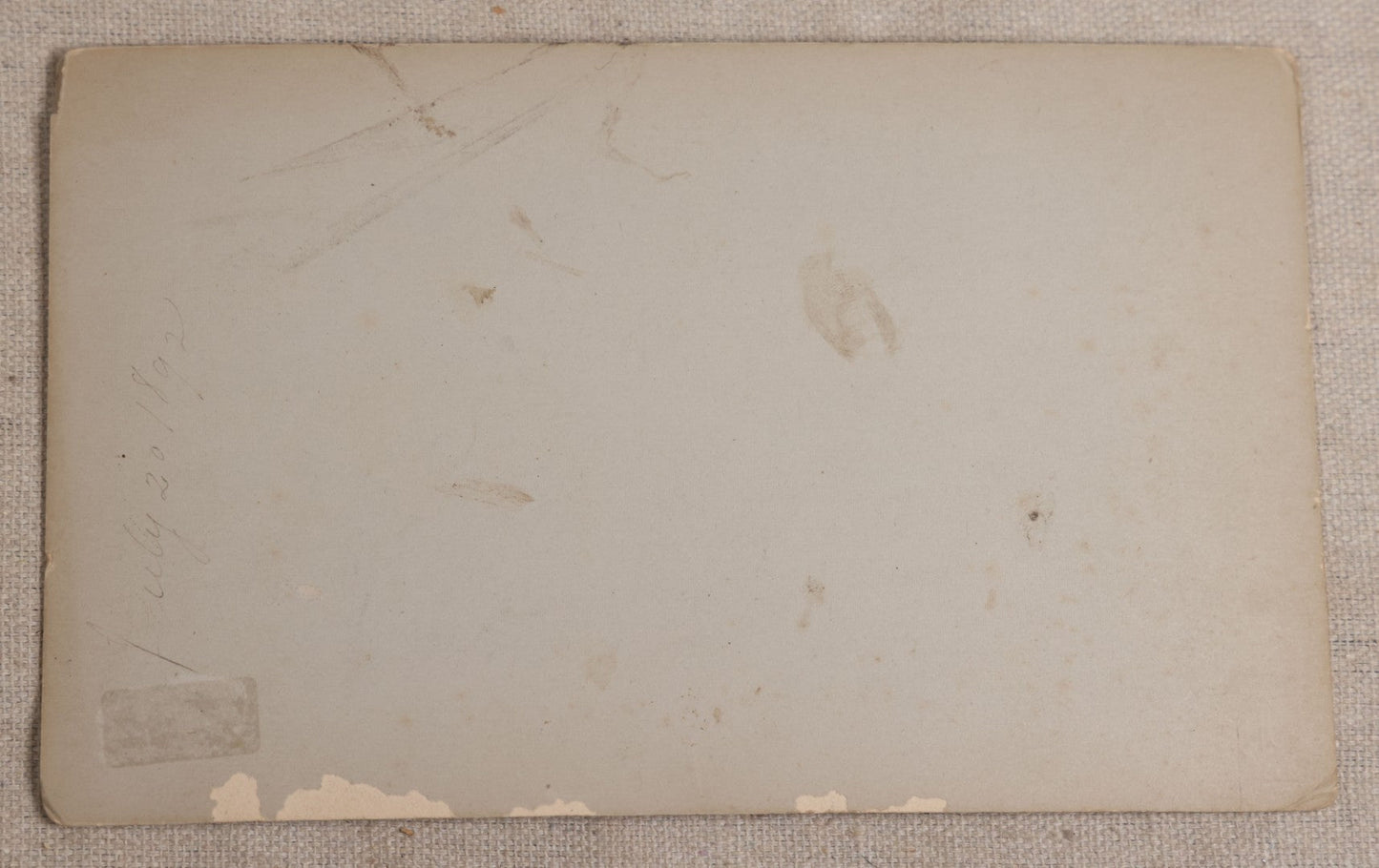 Lot 116 - Grouping Of Five Antique Board-Mounted Photographs, Including Bird Hunting With Shotguns, Woman With Lute, Uniformed Man With Horn Lapel Pin, And Dog On A Stoop