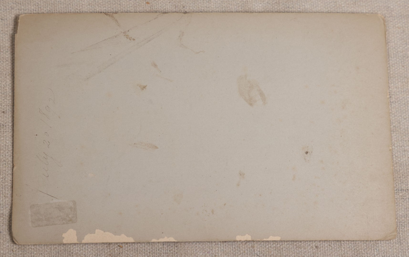Lot 116 - Grouping Of Five Antique Board-Mounted Photographs, Including Bird Hunting With Shotguns, Woman With Lute, Uniformed Man With Horn Lapel Pin, And Dog On A Stoop