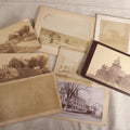 Lot 118 - Grouping Of Eight Antique Photographs Of Buildings Including Thornton Academy In Saco, Maine, Alfred House In Alfred, Maine, And A Phillips Academy Music Room Interior