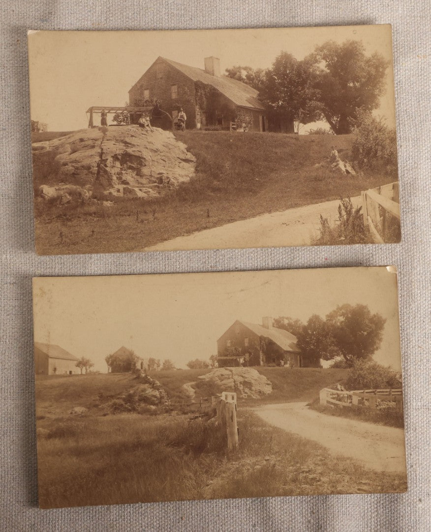 Lot 118 - Grouping Of Eight Antique Photographs Of Buildings Including Thornton Academy In Saco, Maine, Alfred House In Alfred, Maine, And A Phillips Academy Music Room Interior