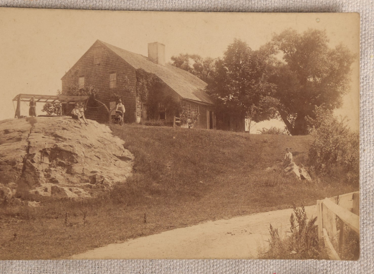 Lot 118 - Grouping Of Eight Antique Photographs Of Buildings Including Thornton Academy In Saco, Maine, Alfred House In Alfred, Maine, And A Phillips Academy Music Room Interior