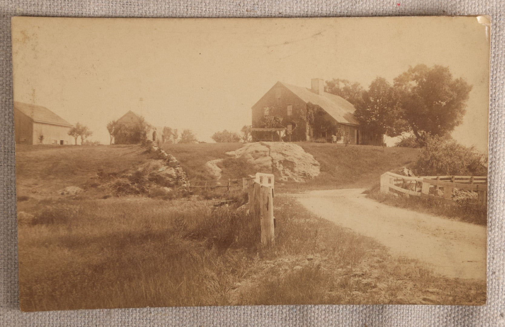Lot 118 - Grouping Of Eight Antique Photographs Of Buildings Including Thornton Academy In Saco, Maine, Alfred House In Alfred, Maine, And A Phillips Academy Music Room Interior