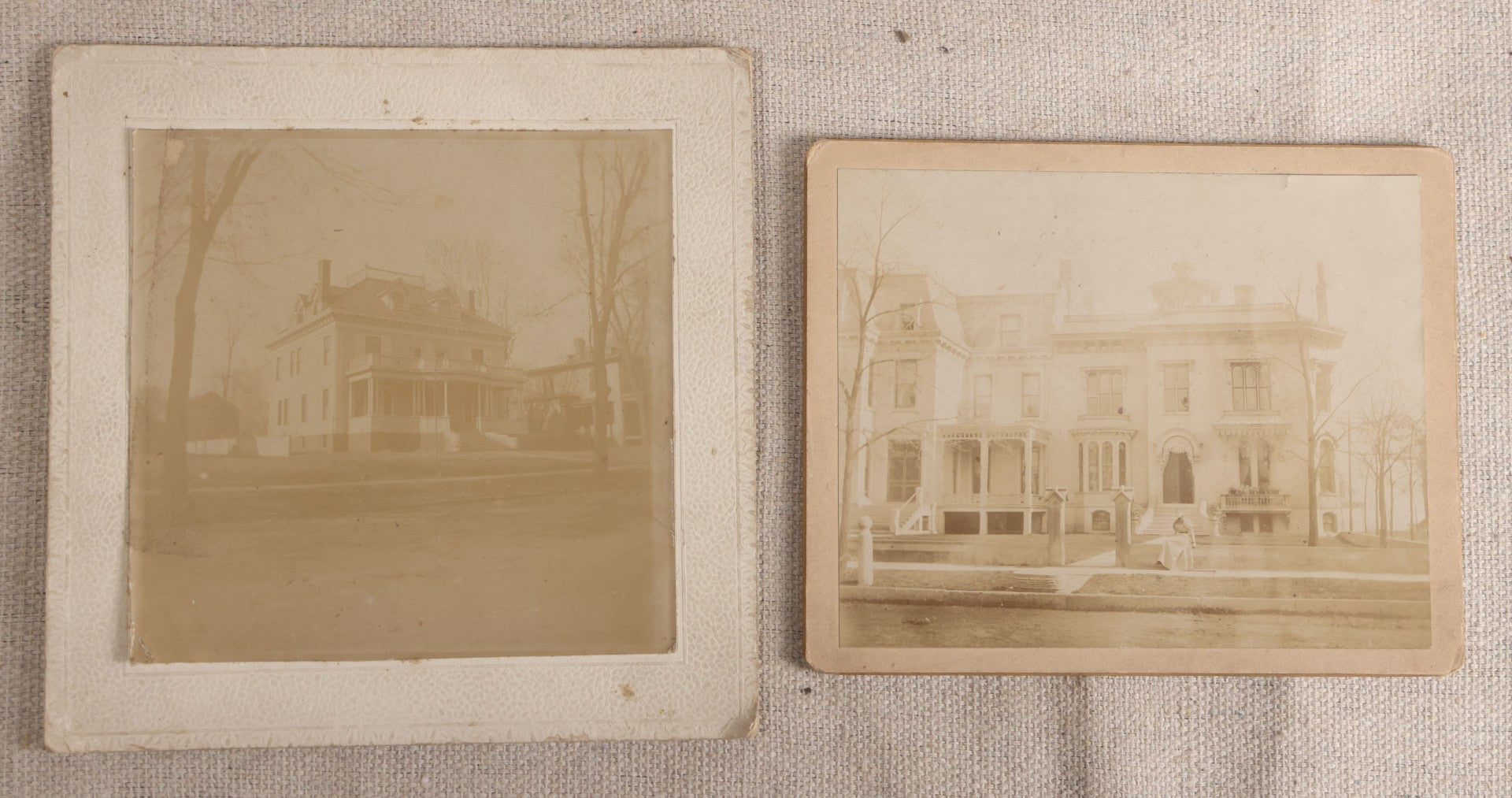 Lot 118 - Grouping Of Eight Antique Photographs Of Buildings Including Thornton Academy In Saco, Maine, Alfred House In Alfred, Maine, And A Phillips Academy Music Room Interior