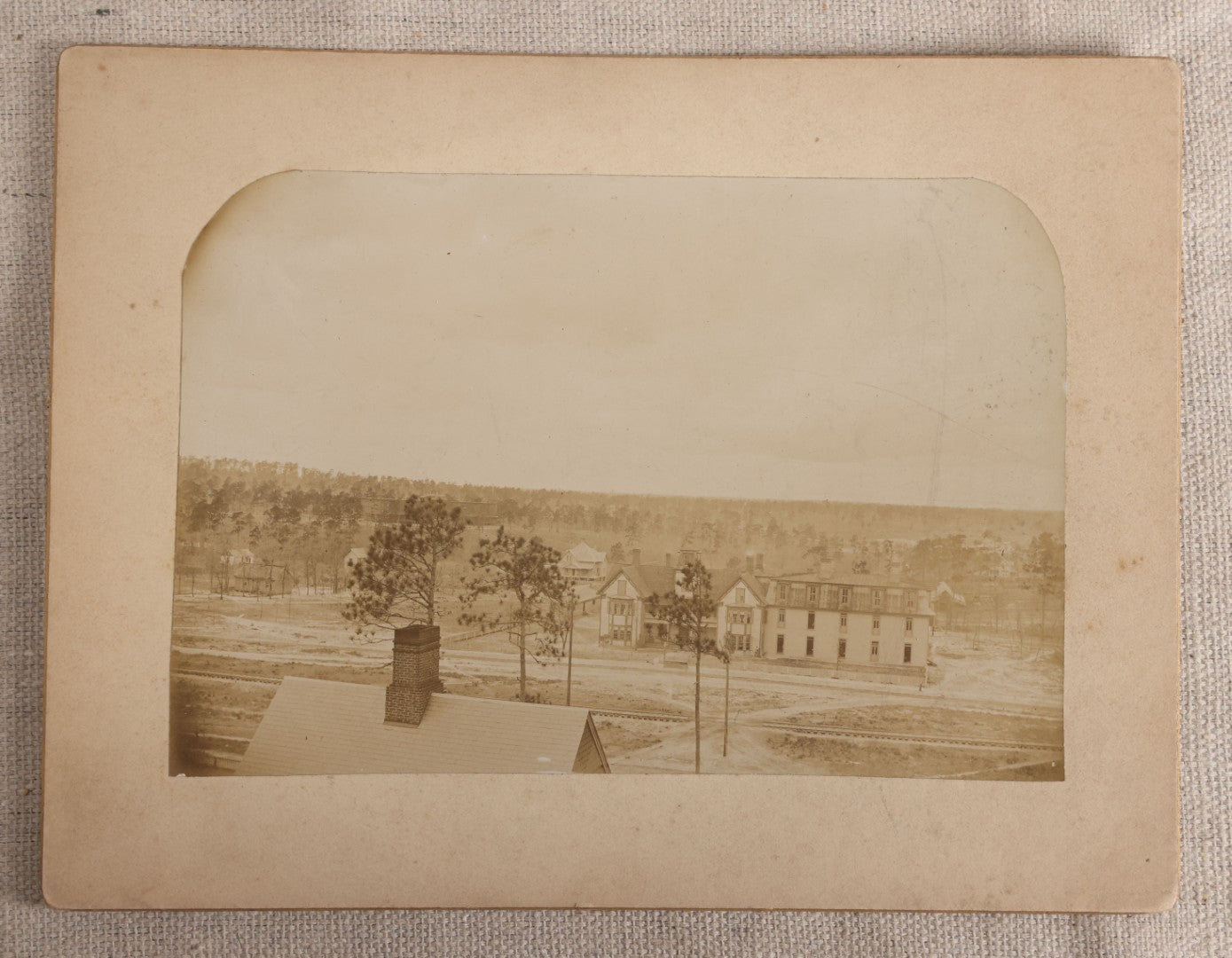 Lot 118 - Grouping Of Eight Antique Photographs Of Buildings Including Thornton Academy In Saco, Maine, Alfred House In Alfred, Maine, And A Phillips Academy Music Room Interior