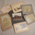 Lot 119 - Grouping Of Seven Antique Board-Mounted Photographs Of Buildings And Interiors, Including Pillsbury Free Library In Warner, New Hampshire, Georgetown, Massachusetts, Victorian Homes, And Parlor Interiors