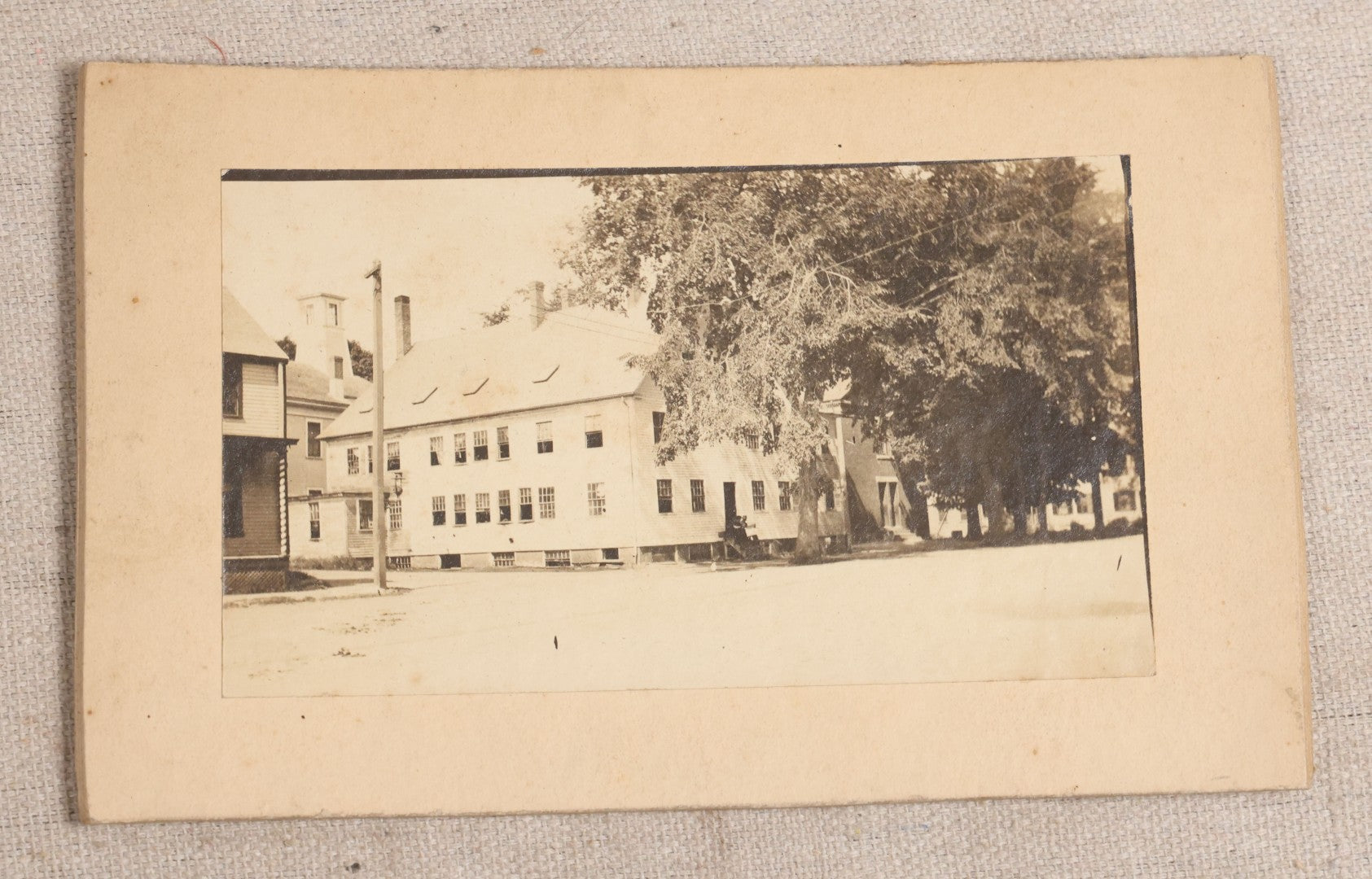 Lot 119 - Grouping Of Seven Antique Board-Mounted Photographs Of Buildings And Interiors, Including Pillsbury Free Library In Warner, New Hampshire, Georgetown, Massachusetts, Victorian Homes, And Parlor Interiors