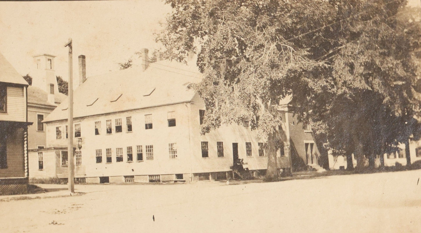 Lot 119 - Grouping Of Seven Antique Board-Mounted Photographs Of Buildings And Interiors, Including Pillsbury Free Library In Warner, New Hampshire, Georgetown, Massachusetts, Victorian Homes, And Parlor Interiors