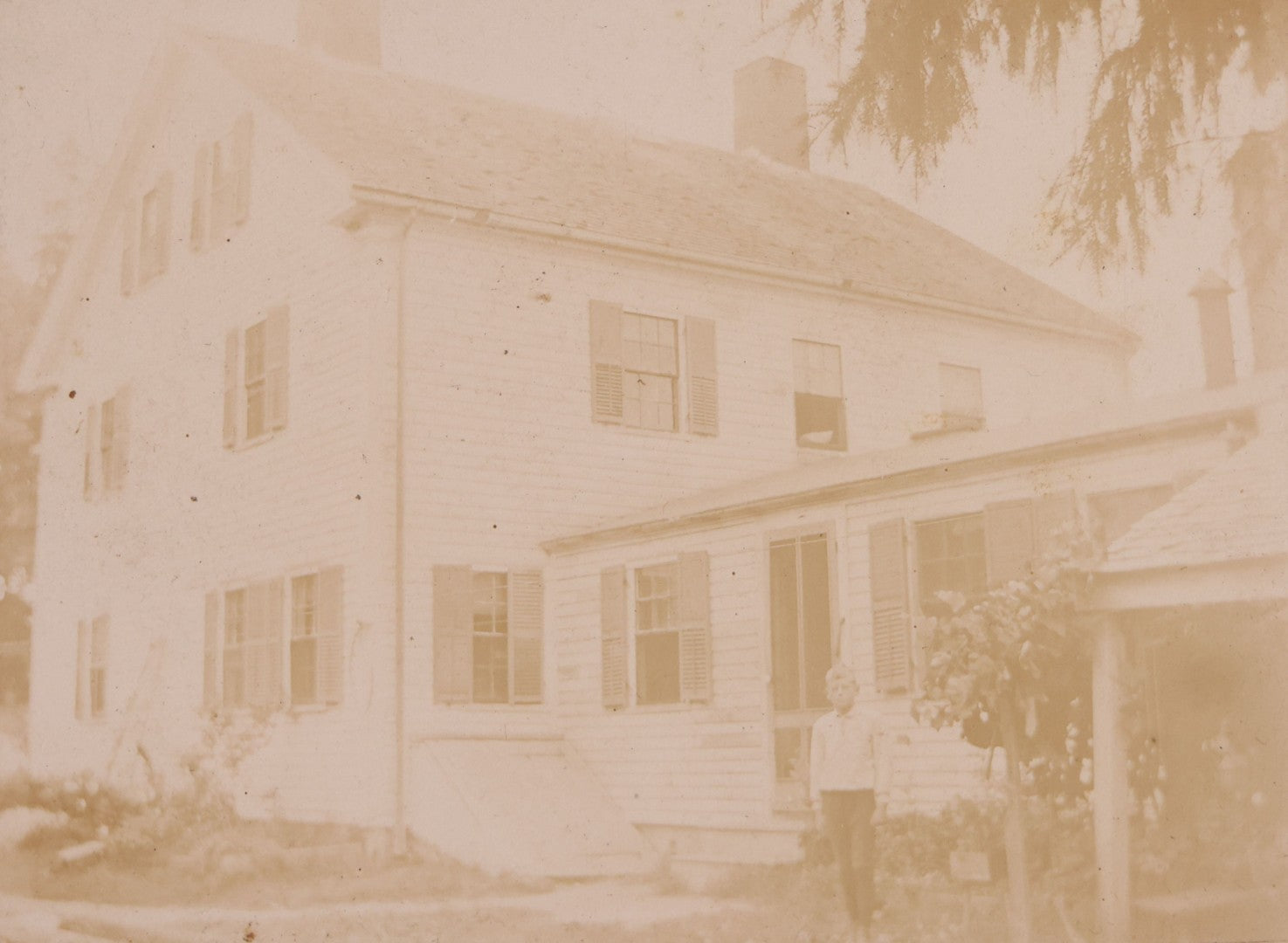 Lot 119 - Grouping Of Seven Antique Board-Mounted Photographs Of Buildings And Interiors, Including Pillsbury Free Library In Warner, New Hampshire, Georgetown, Massachusetts, Victorian Homes, And Parlor Interiors