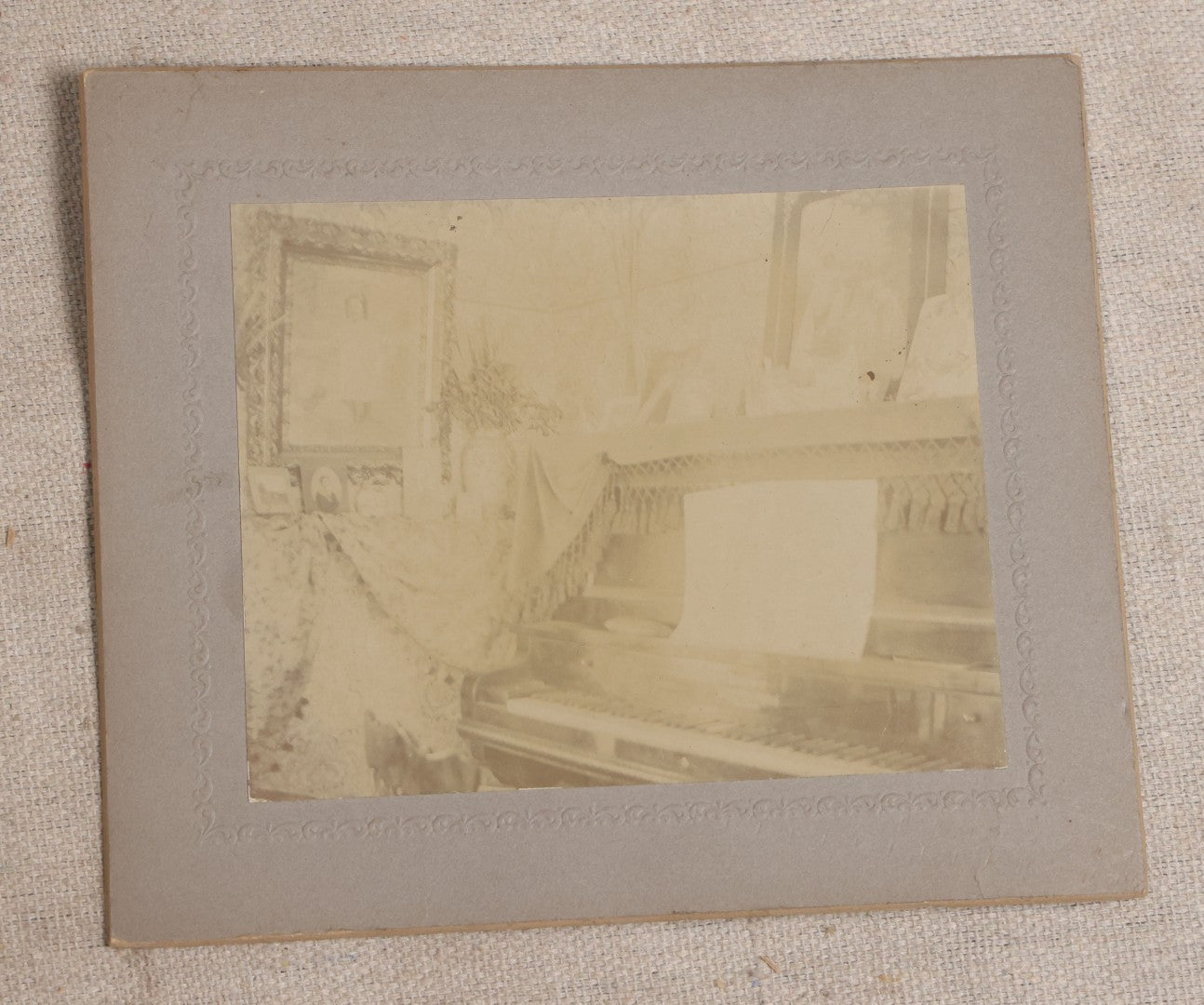 Lot 119 - Grouping Of Seven Antique Board-Mounted Photographs Of Buildings And Interiors, Including Pillsbury Free Library In Warner, New Hampshire, Georgetown, Massachusetts, Victorian Homes, And Parlor Interiors