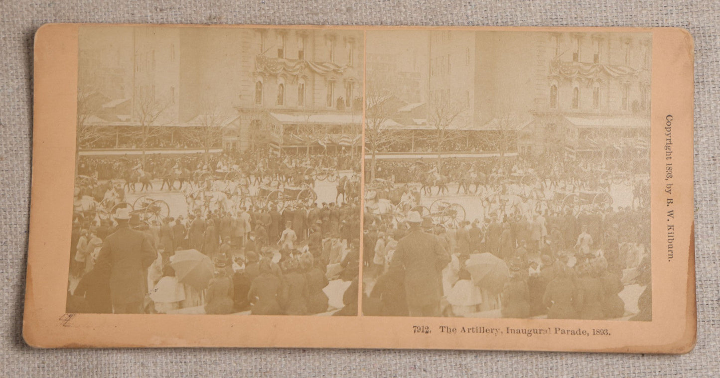 Lot 122 - Grouping Of 27 Antique Photographic Stereo Cards, Including Views Of Lowell, Massachusetts, Washington, D.C. Inaugural Parade Of 1893, Mount Washington Railway And Summit House, And Hagenbeck's Building Fire At The Atlanta Exposition