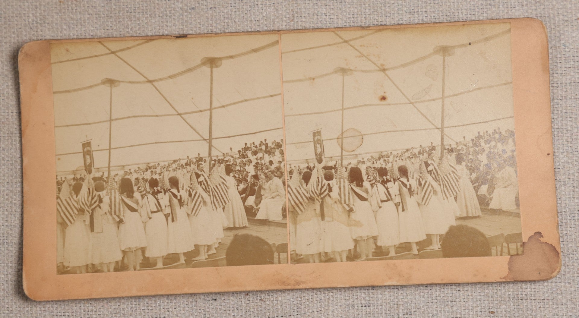 Lot 122 - Grouping Of 27 Antique Photographic Stereo Cards, Including Views Of Lowell, Massachusetts, Washington, D.C. Inaugural Parade Of 1893, Mount Washington Railway And Summit House, And Hagenbeck's Building Fire At The Atlanta Exposition
