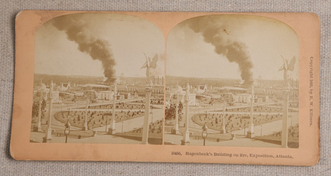 Lot 122 - Grouping Of 27 Antique Photographic Stereo Cards, Including Views Of Lowell, Massachusetts, Washington, D.C. Inaugural Parade Of 1893, Mount Washington Railway And Summit House, And Hagenbeck's Building Fire At The Atlanta Exposition