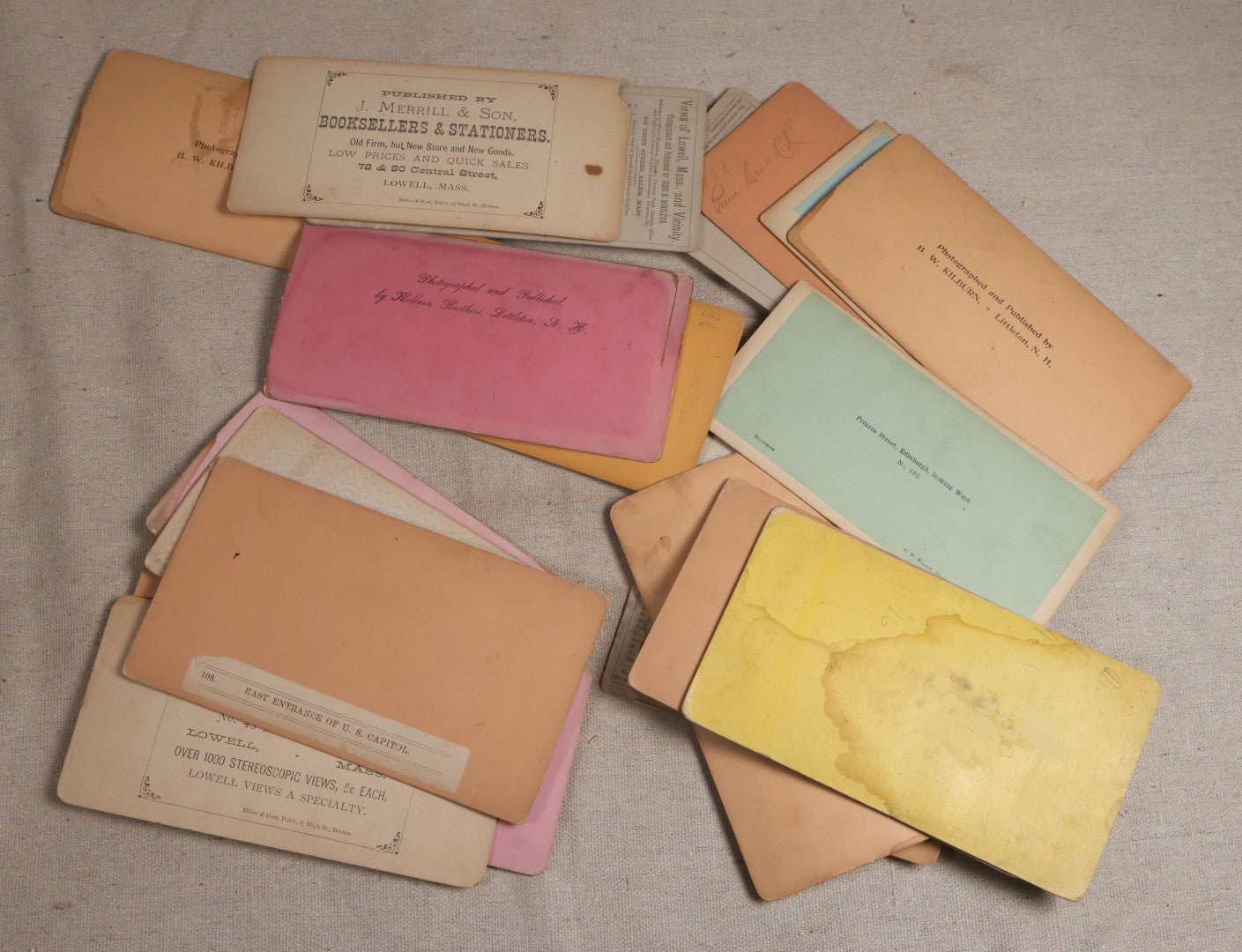 Lot 122 - Grouping Of 27 Antique Photographic Stereo Cards, Including Views Of Lowell, Massachusetts, Washington, D.C. Inaugural Parade Of 1893, Mount Washington Railway And Summit House, And Hagenbeck's Building Fire At The Atlanta Exposition