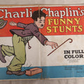 Lot 123 - "Charlie Chaplin's Funny Stunts" Antique Color Illustrated Comic Book, No. 380, Published By M. A. Donohue & Co., Chicago And New York, 1917, Note Large Fold Through Center
