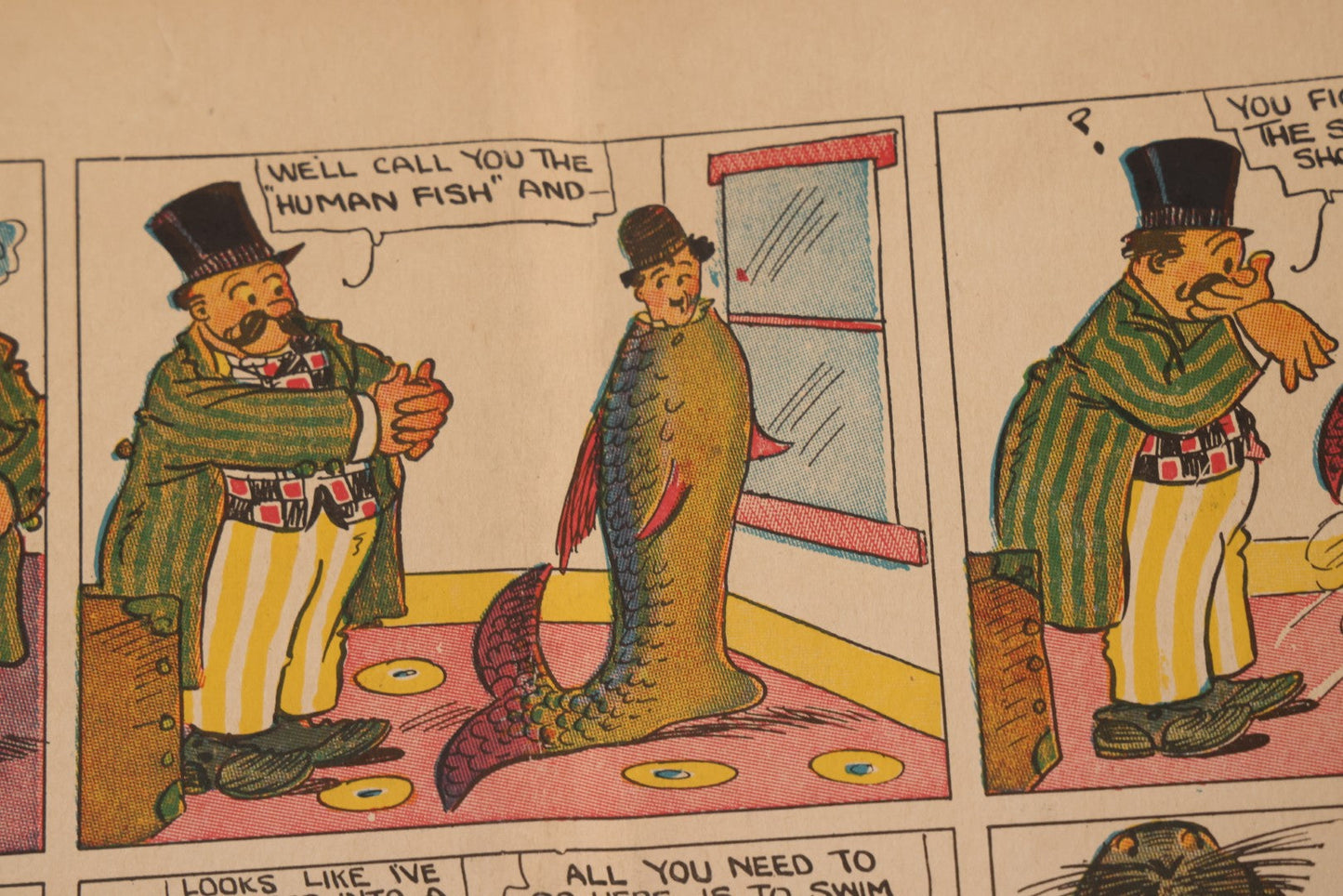 Lot 123 - "Charlie Chaplin's Funny Stunts" Antique Color Illustrated Comic Book, No. 380, Published By M. A. Donohue & Co., Chicago And New York, 1917, Note Large Fold Through Center