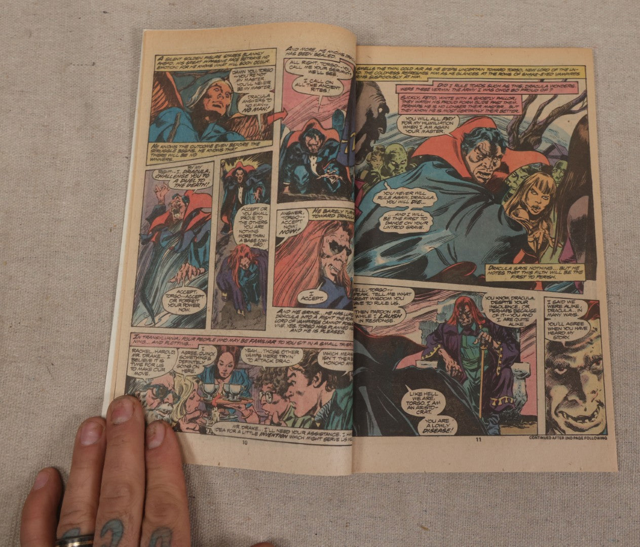 Lot 124 - Grouping Of Six Vintage 1970s Horror Comic Books, Including Marvel's "The Tomb Of Dracula" No. 24, 68, And 70, Atlas's "Planet Of Vampires" No. 2, D.C.'s "The Phantom Stranger" No. 26, And Marvel's "The Frankenstein Monster" No. 12