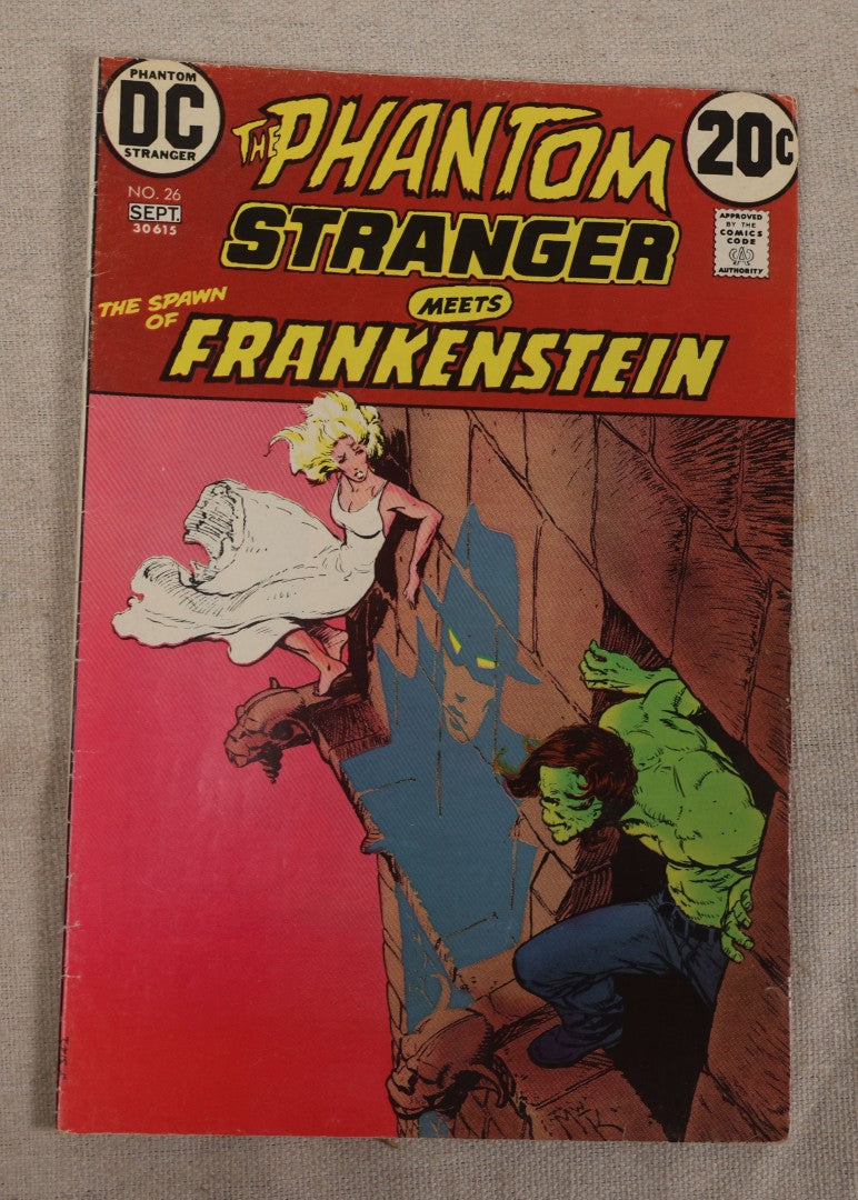 Lot 124 - Grouping Of Six Vintage 1970s Horror Comic Books, Including Marvel's "The Tomb Of Dracula" No. 24, 68, And 70, Atlas's "Planet Of Vampires" No. 2, D.C.'s "The Phantom Stranger" No. 26, And Marvel's "The Frankenstein Monster" No. 12