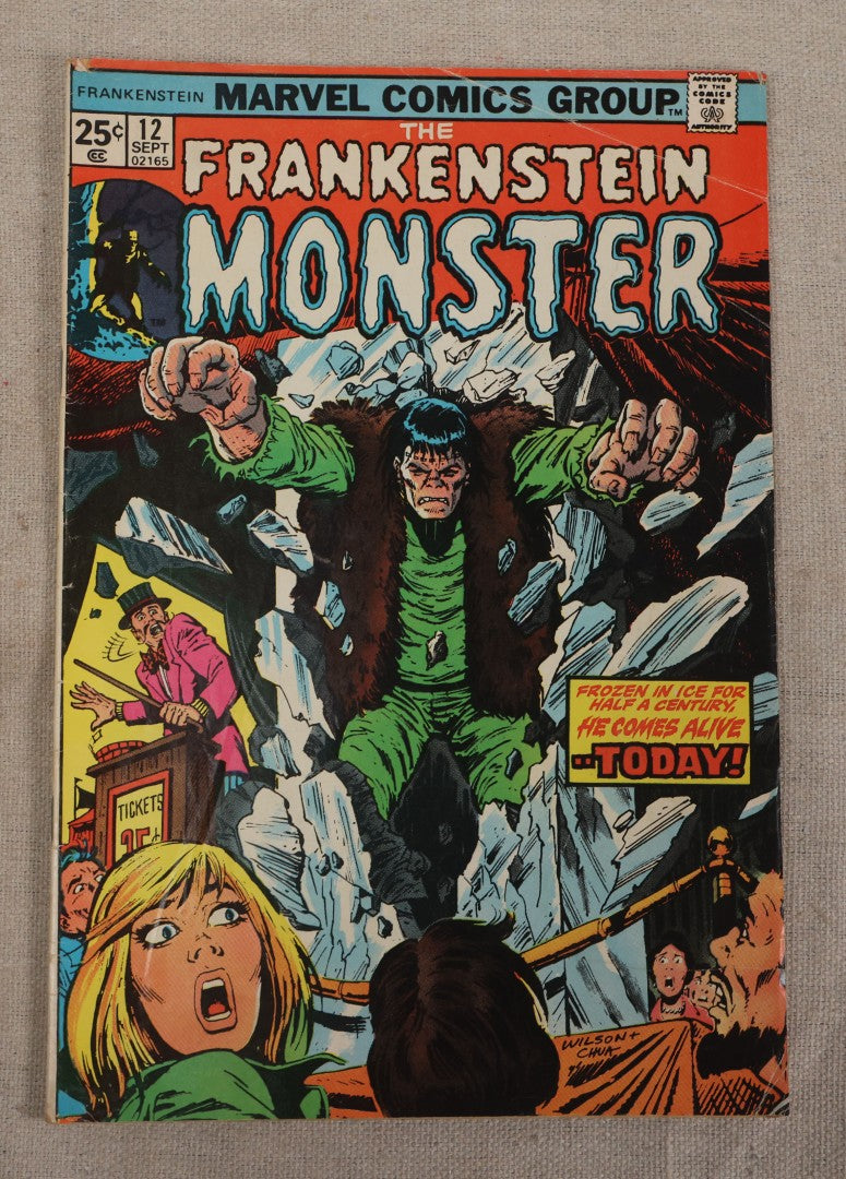 Lot 124 - Grouping Of Six Vintage 1970s Horror Comic Books, Including Marvel's "The Tomb Of Dracula" No. 24, 68, And 70, Atlas's "Planet Of Vampires" No. 2, D.C.'s "The Phantom Stranger" No. 26, And Marvel's "The Frankenstein Monster" No. 12
