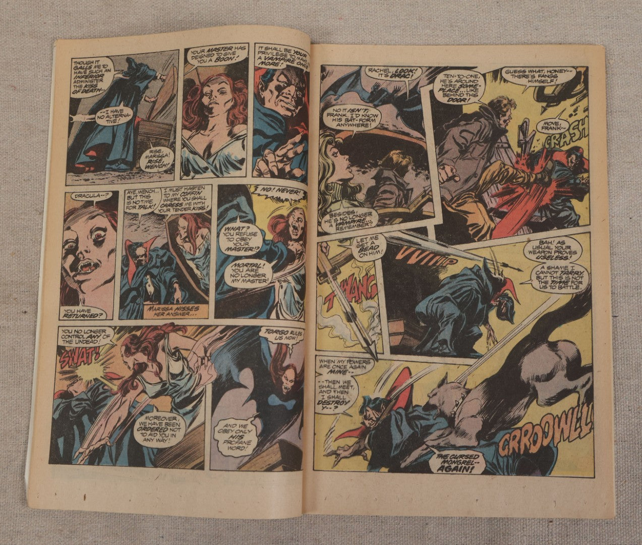 Lot 124 - Grouping Of Six Vintage 1970s Horror Comic Books, Including Marvel's "The Tomb Of Dracula" No. 24, 68, And 70, Atlas's "Planet Of Vampires" No. 2, D.C.'s "The Phantom Stranger" No. 26, And Marvel's "The Frankenstein Monster" No. 12